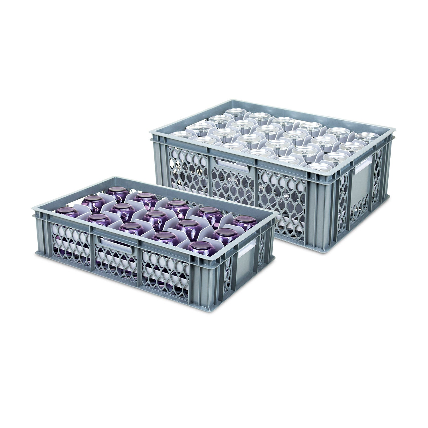 Glassware Crates Top & Bottom Dividers Storage Box Shop
