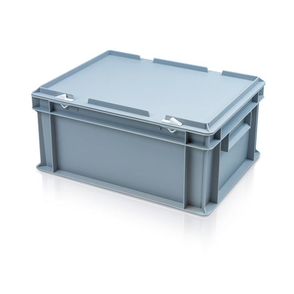 15L 400 x 300 x 175mm Small Lidded Euro Container Box