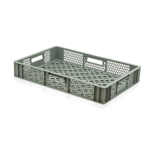15L 600x400x100mm Shallow Ventilated Euro Stacking Container