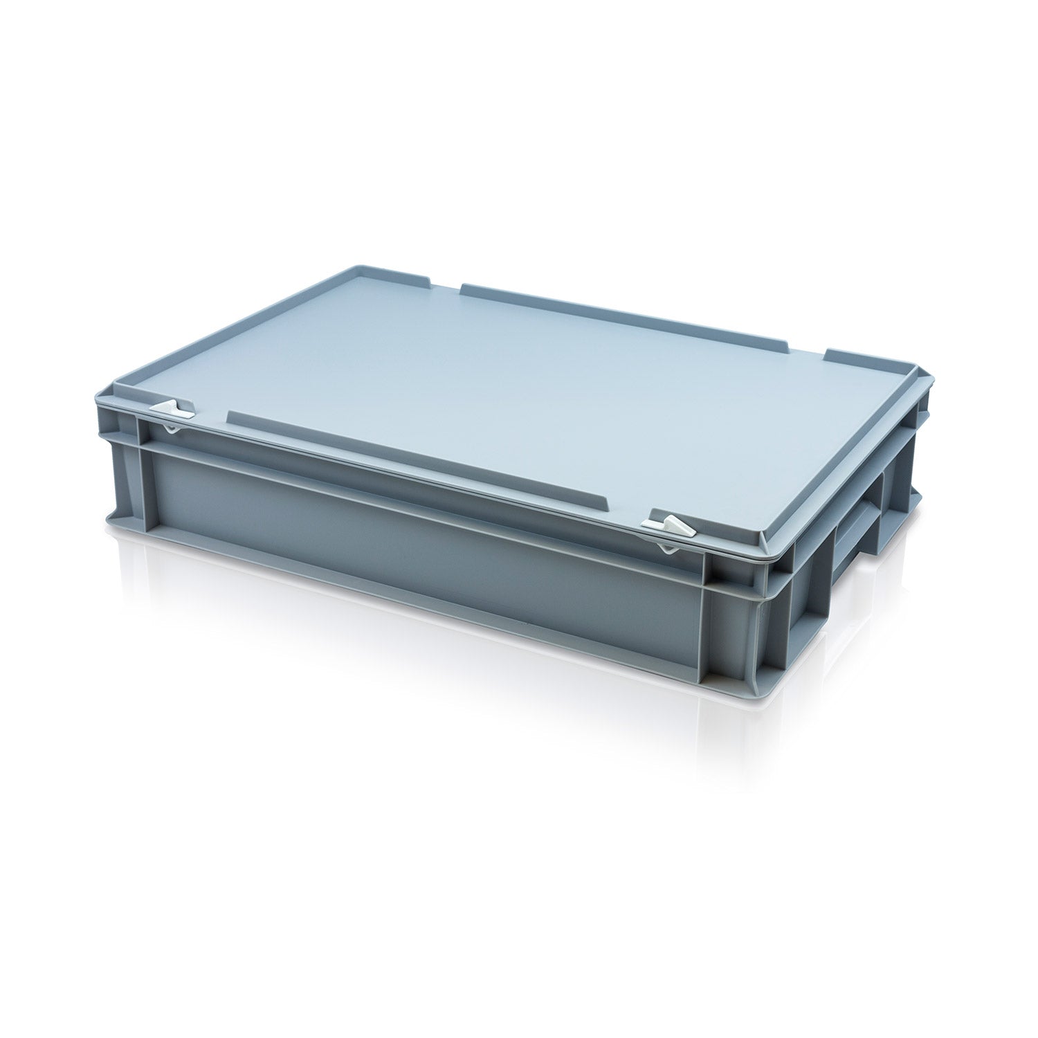 24L Shallow Lidded Stacking Container | Storage Box Shop