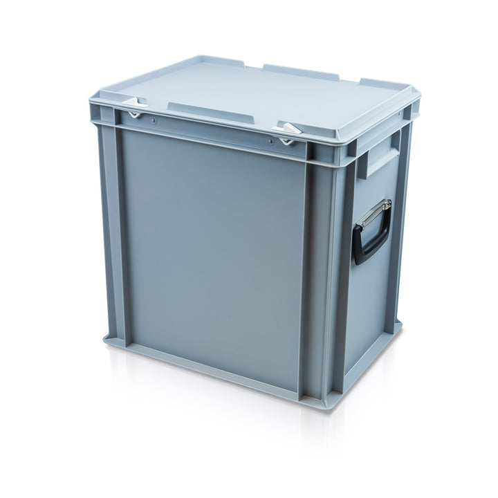 34L 400 x 300 x 400mm Heavy Duty Plastic Stacking Euro Storage Case