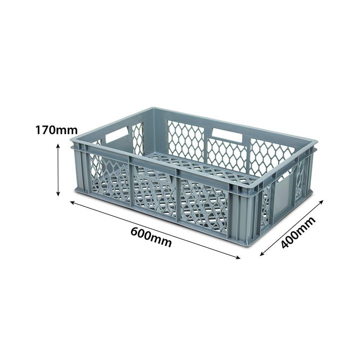 34 Liters Plastic Perforated Euro Stacking Crate