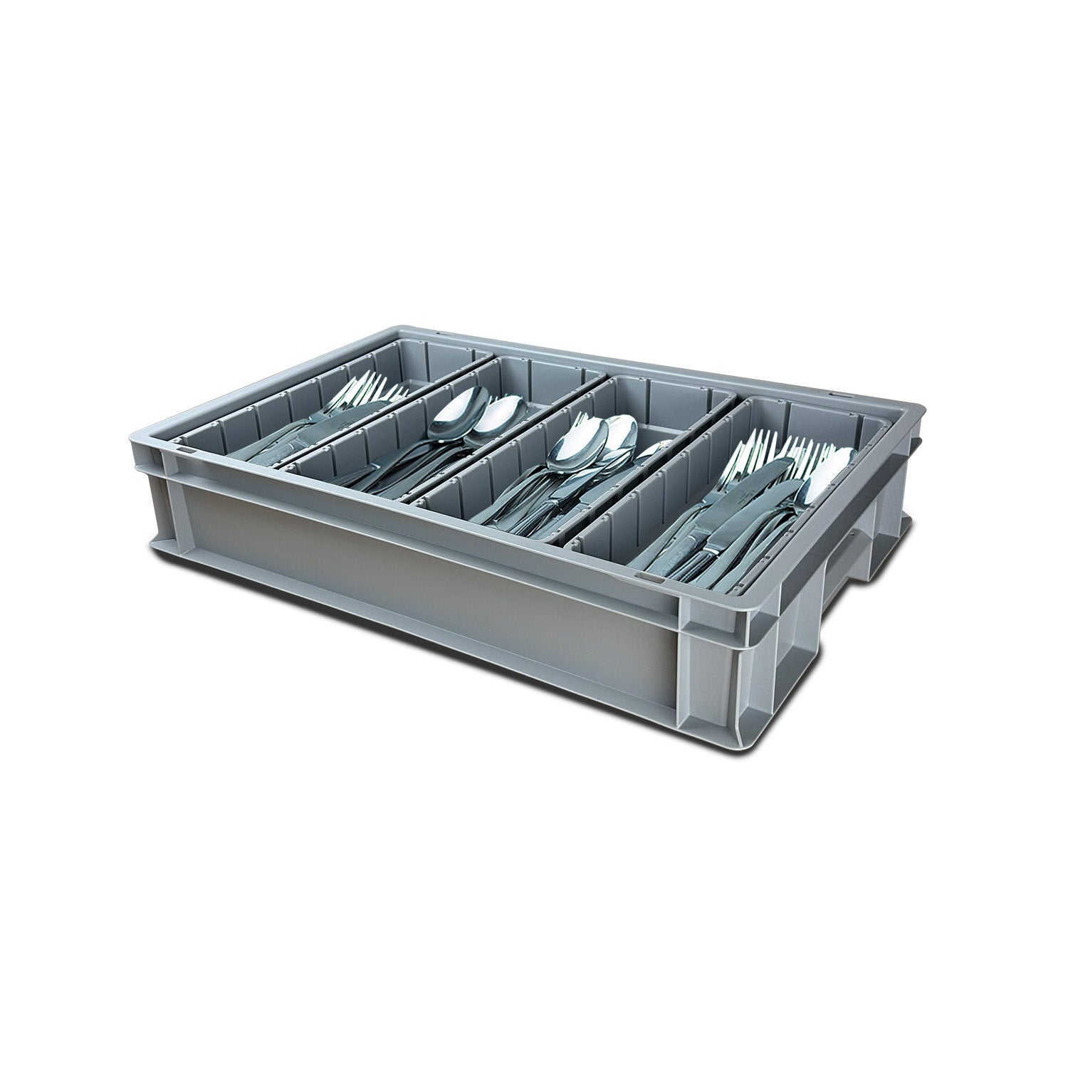 4 Cell Cutlery Storage Box with Removable Inserts Storage Box Shop