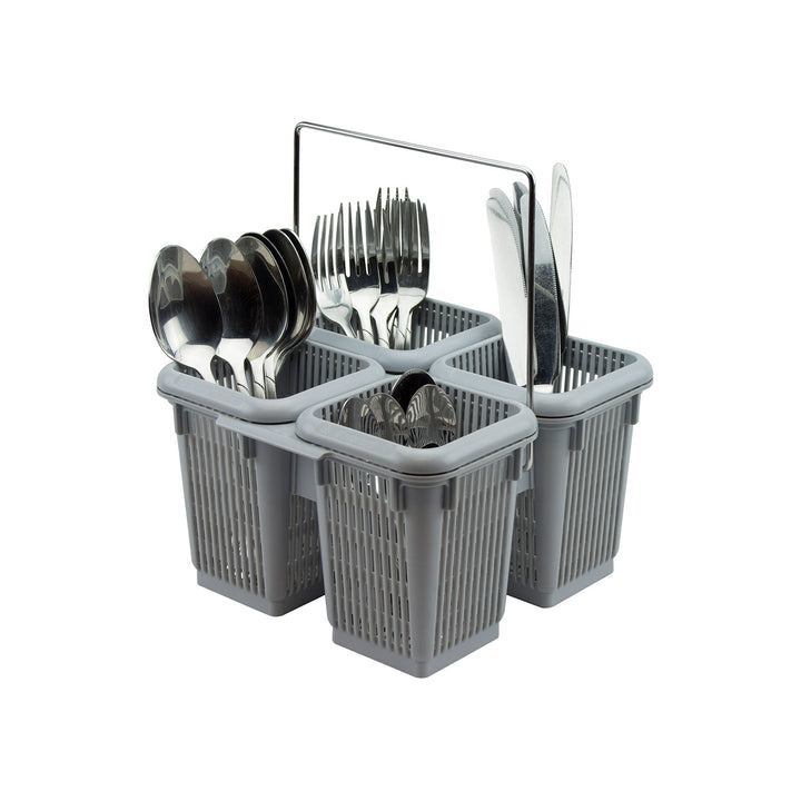 4 Compartment Cutlery Basket With Handle