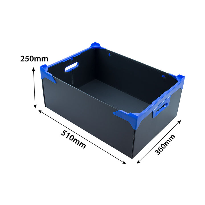 510x360x250mm Economy Plastic Stacking Storage Box – Storage Box Shop