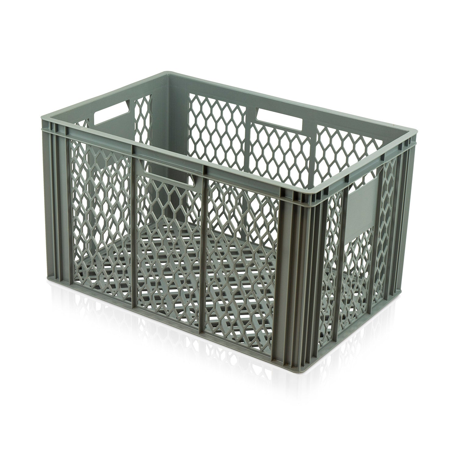 62L (600x400x350mm) Heavy Duty Ventilated Euro Crate – Storage Box Shop