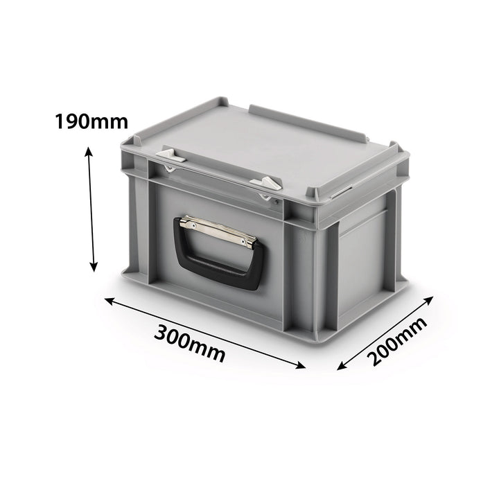 7.5 Litre 300 x 200 x 175mm Mini Euro Container Carry Case