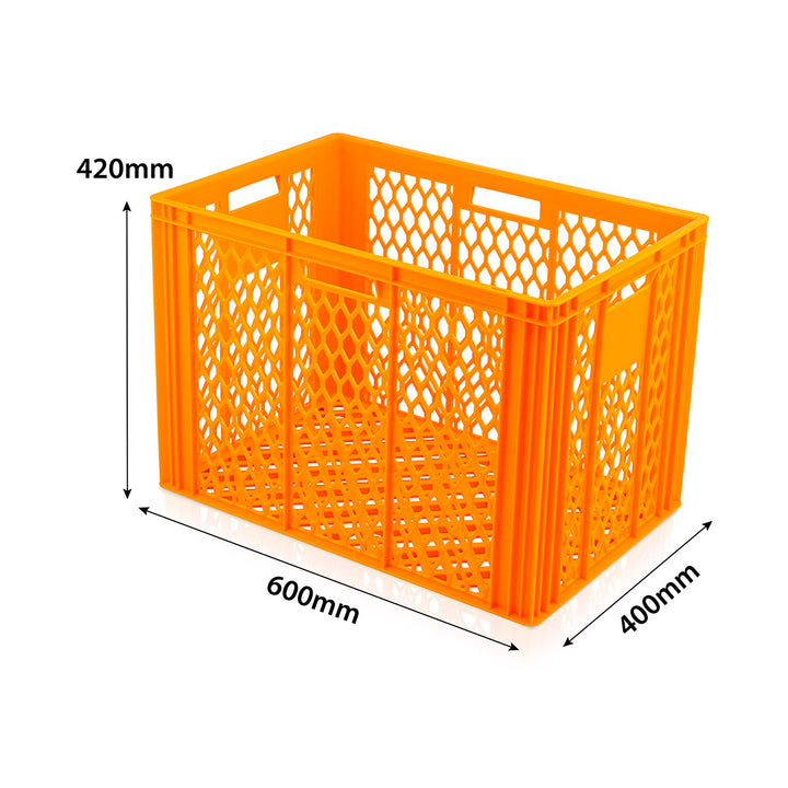 80 Liter Large Ventilated Plastic Euro Container Crate