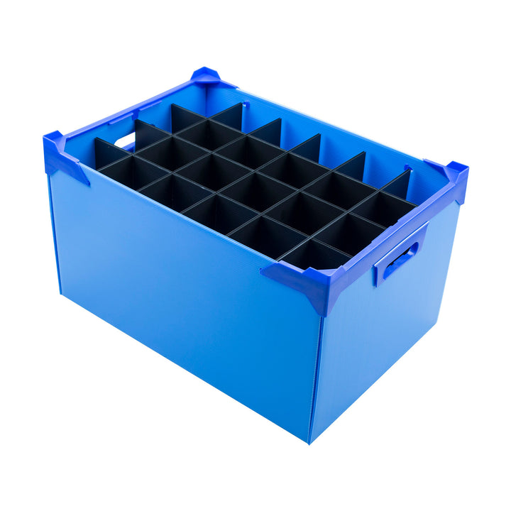 Blue Glassjacks with 24 Compartments