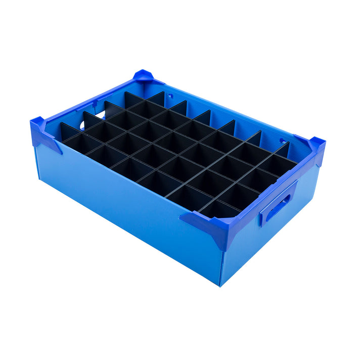 Blue Glassjack with 35 Compartments