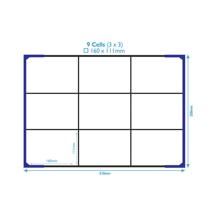 Correx Storage Box Graphic With 9 Cells