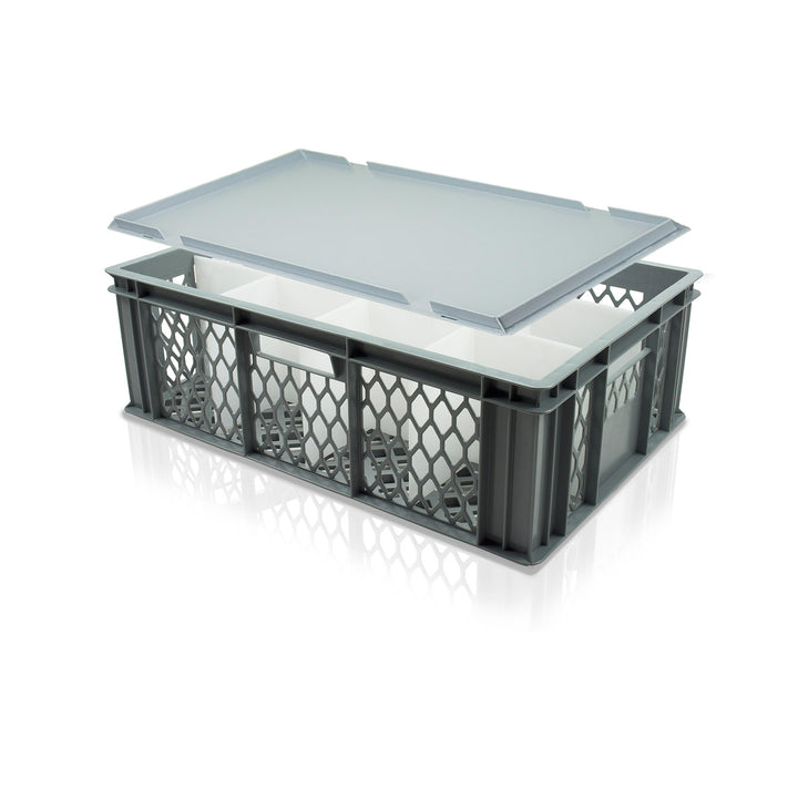 Crockery Storage And Wash Crate With Lid