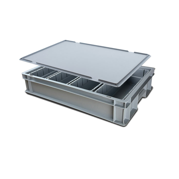 Cutlery Storage Box with 4 Removable Inserts/With Place-On Lid. 