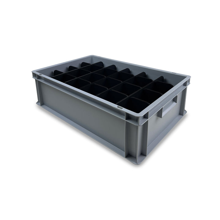 Economy Glasware Storage Boxes With Black Dividers