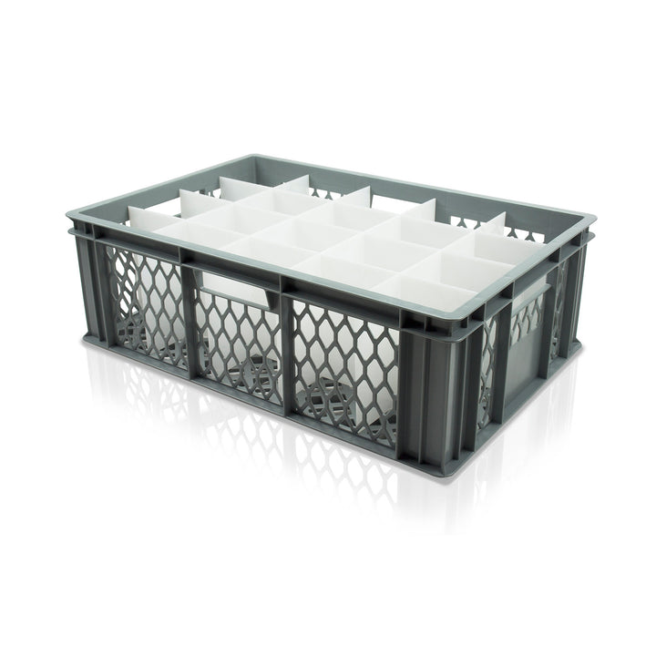 Grey Euro Stackable Ventilated With 20 Cells