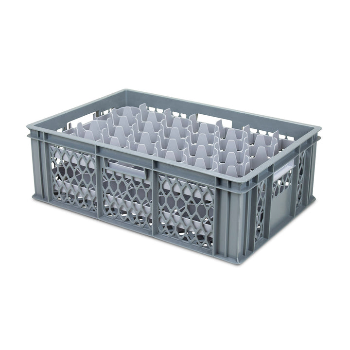 Euro Crates with Glassware Divider Inserts 33 Compartments