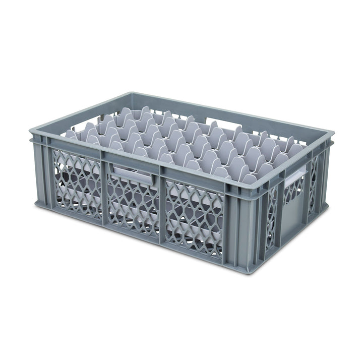 Euro Crates with Glassware Divider Inserts