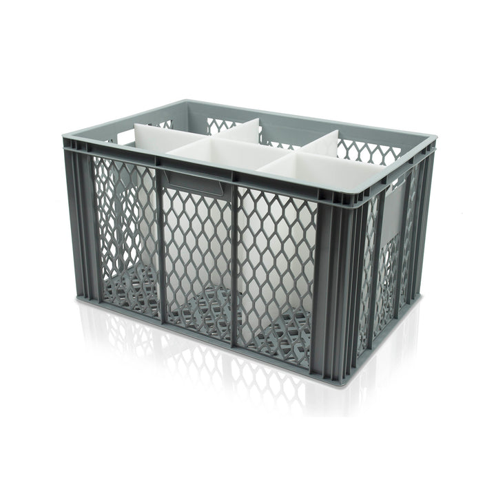 Extra Large Euro Containers with Dividers Inserts Perforated V320-06