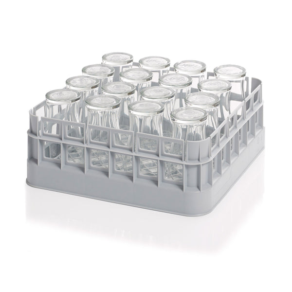 FRIES 400x400mm Glasswasher Basket Loaded With Pint Glasses
