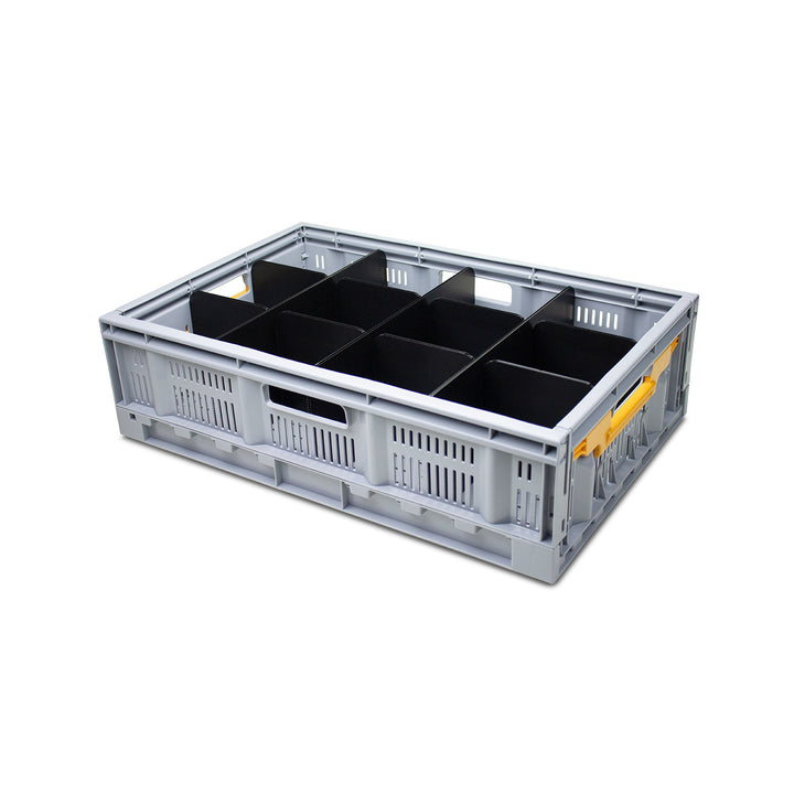 Folding Euro Crate Container With Internal Dividers With 12 Sections FC170/12