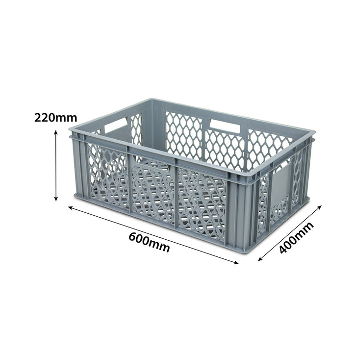 Food Safe Approved Euro Stacking Box With Perforated Sides & Base