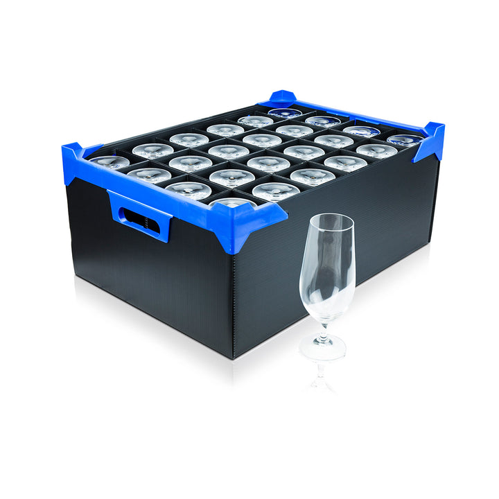 Glassjack Storage Box for Small Wine Glasses and Slim Pint Glasses