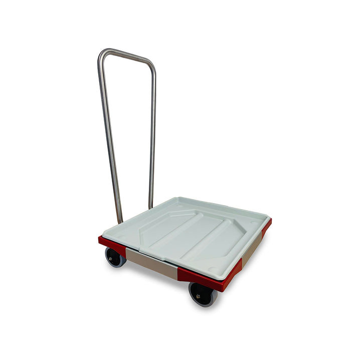 Heavy Duty Commercial Dishwasher Rack Trolley With Push Bar And Drip Tray