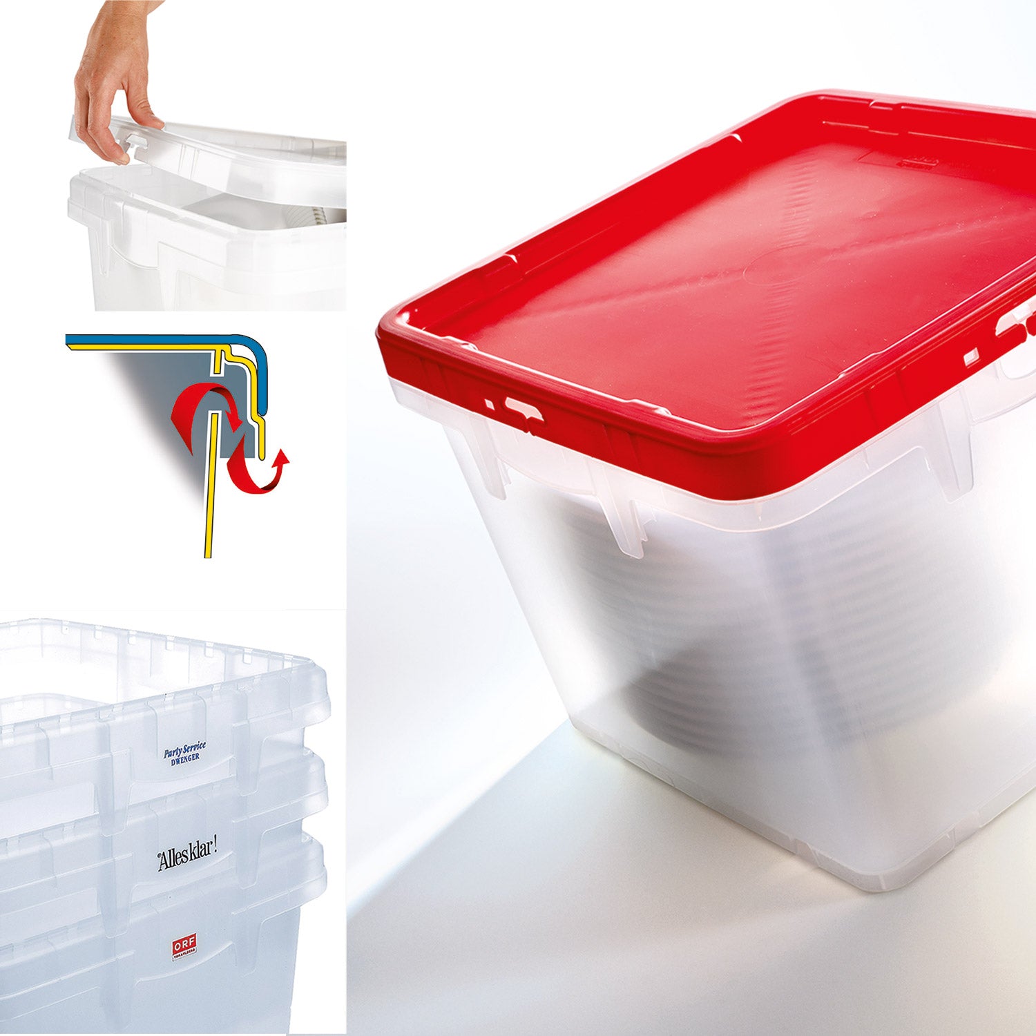 Transparent Plate Box With Lid - Plates | Storage Box Shop