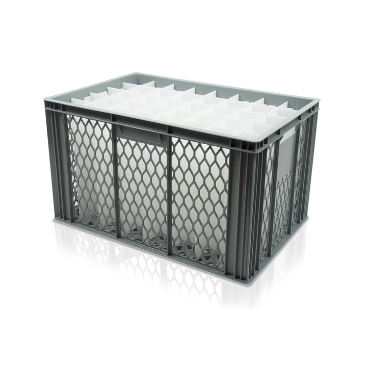 Heavy Duty Euro Containers With Plastic Partitions For Conveyor Washing and Distribution V320-40