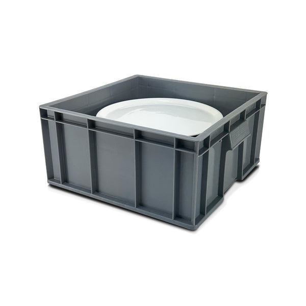 Large Square Heavy Duty Charger Plate Storage & Transport Box - Plate Size 331 to 365mm