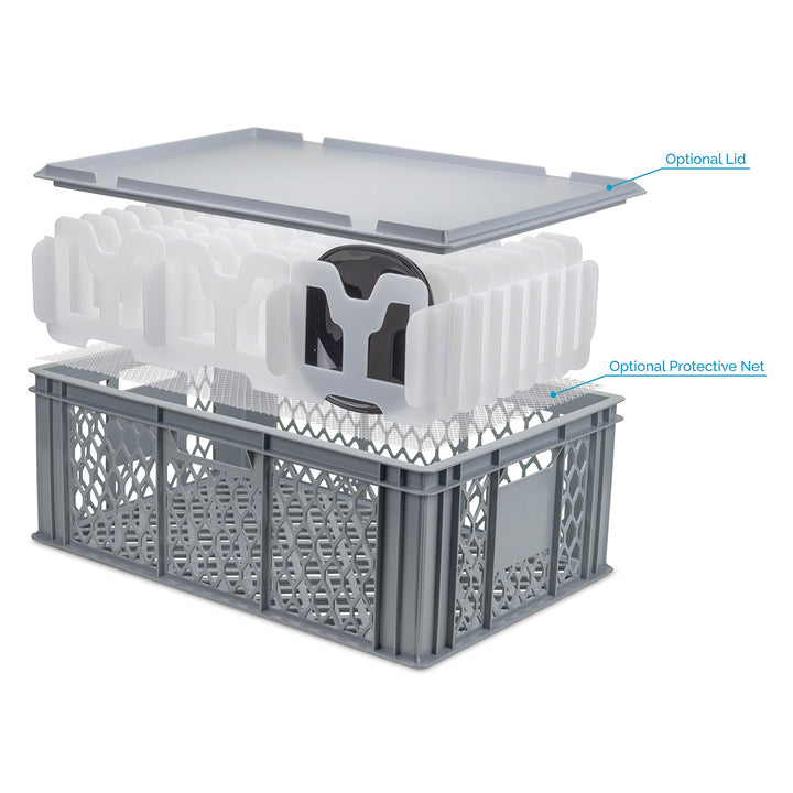 Plate Crates for Conveyor Washer Crockery Hire Plate Wash and Store Crates