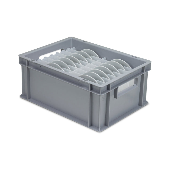 Plate Store and Carry Box with Divider Inserts