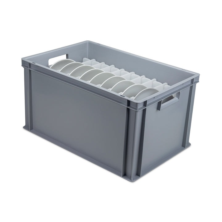 Plate Store and Carry Cases with Protective Plastic Dividers