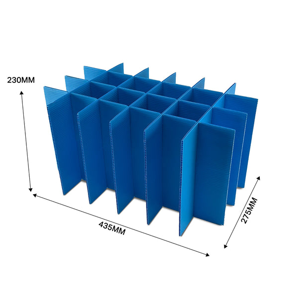 Premium Blue Correx Inserts with 24 Cells for ABC Catering & Caterbox Old Style A230 Boxes