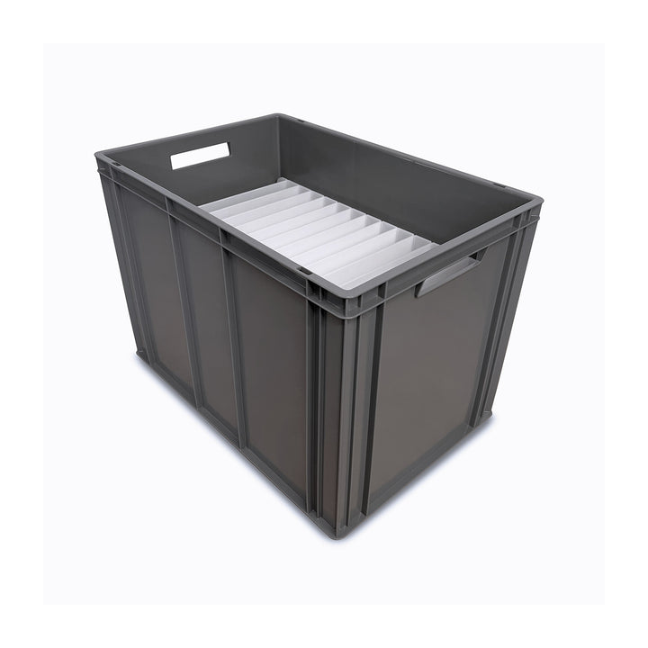 Protective Glass Charger Plate Storage Box with Slotted Compartments
