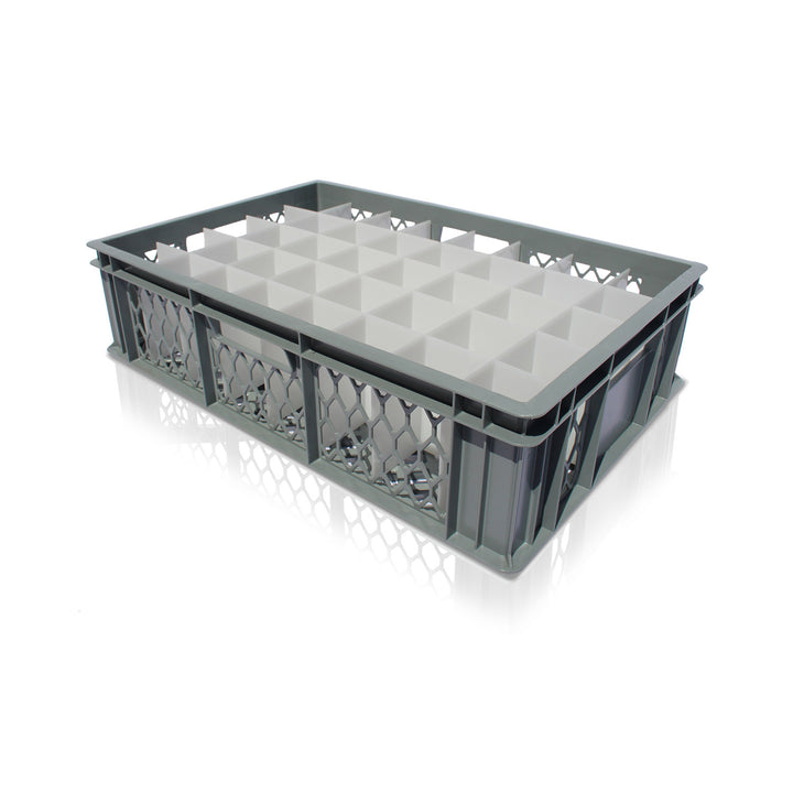 Shallow Perforated Glassware Crate for Half Pint Glasses SKU: V100/40