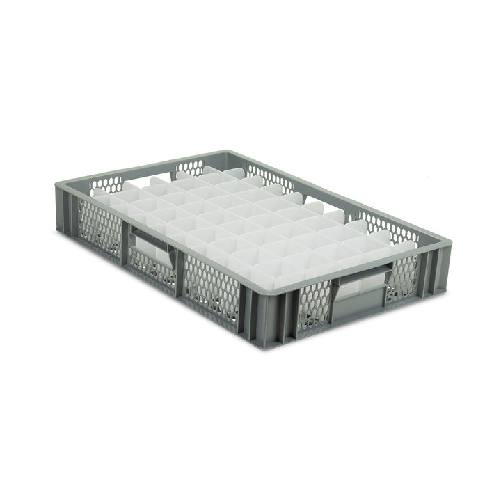 Shallow Shot Glass Ventilated Glassware Store and Wash Tray. V70/60