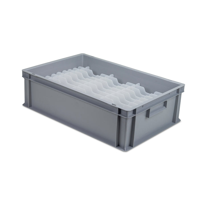 Side Plate Storage Box With Slot Compartments