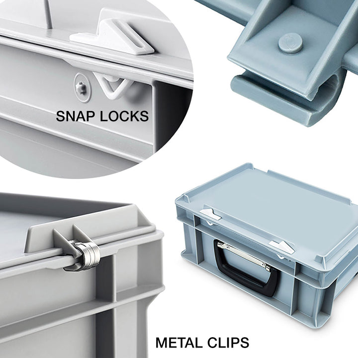 Snap-lock and c Metal Cips For Euro Boxes