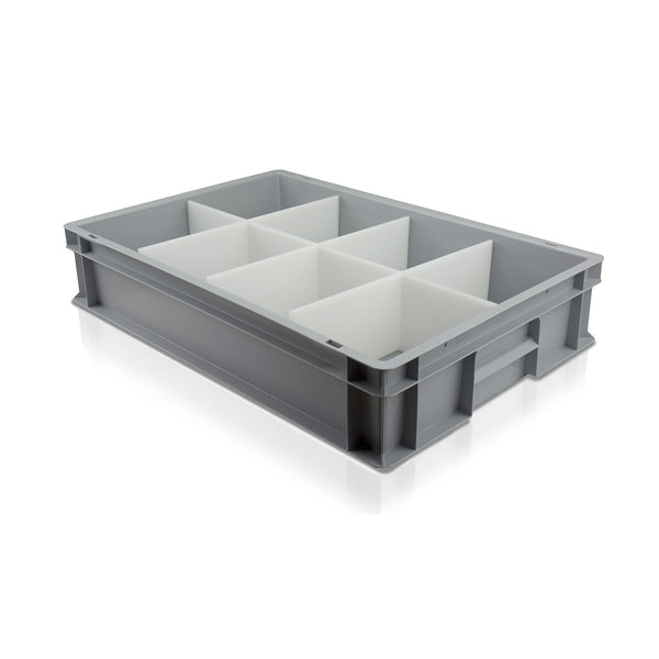 Solid Euro Box For Storage & Transportation of Coffee Cups & Other Crockery With 8 Cells (Cell Size: 175x135mm)