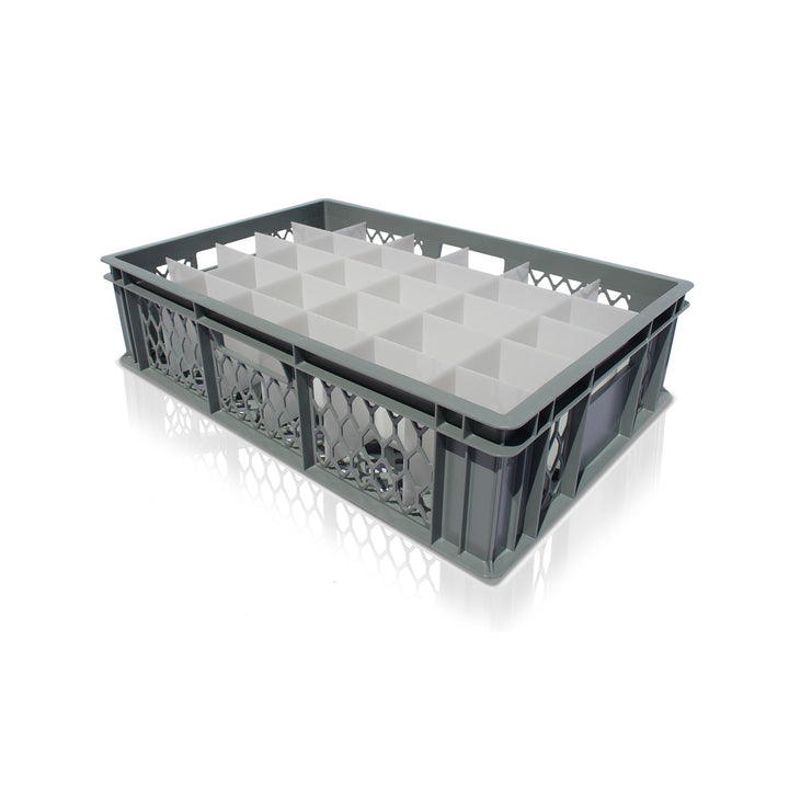 Ventilated Storage Box With 30 Cells Grey