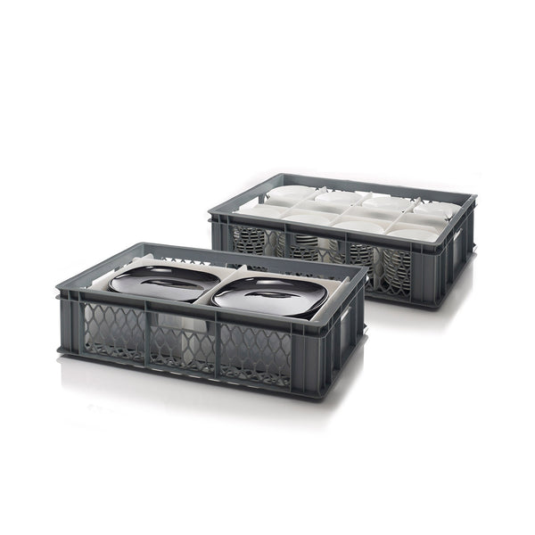 Ventilated Plate Storage Transportation Crates For Dinner Plates Starter Plates Side Plates Bowls and Saucers