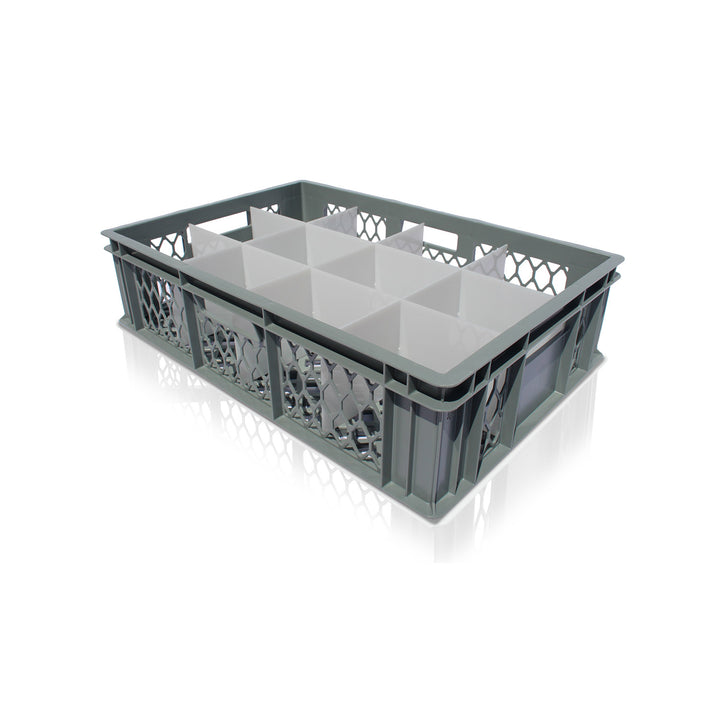 Ventilated Storage Box With 12 Cells Grey