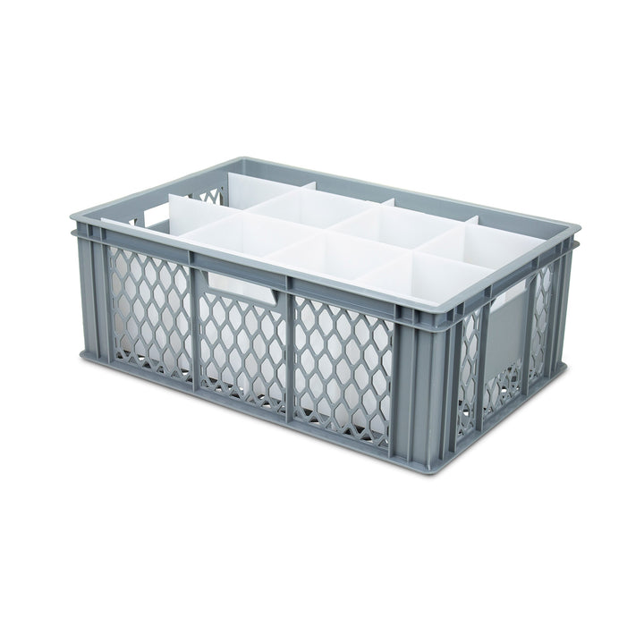 Ventilated Wash and Store Crate for Cocktail Glasses V195-08H