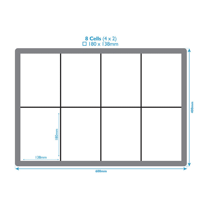 8 Compartment Graphic For Wash & Store Crates 