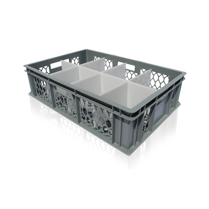 Wash And Store Crate For Jugs With 8 Compartments