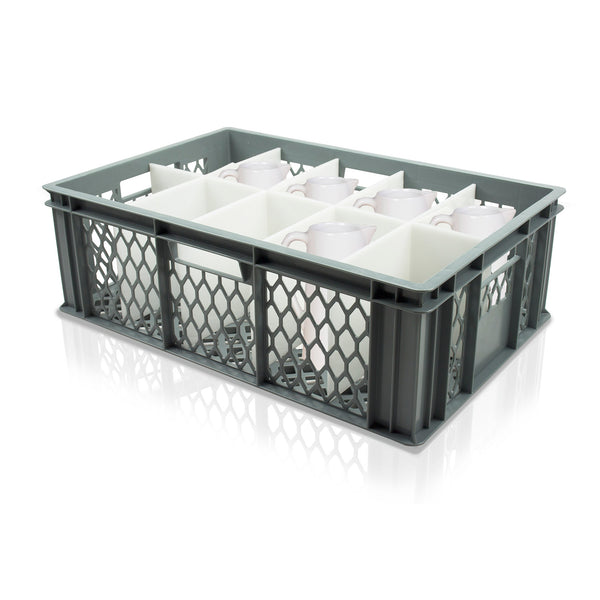 Wash and Store Crate for Jugs, Chinaware & Other Crockery 10 Cell (Cell Size: 180x109mm)