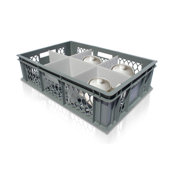 Wash And Store Crate For Tea And Coffee Pots With 6 Cell