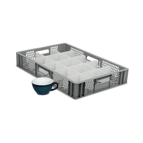 Wash And Store Crate For Coffee Cups Mugs Other Crockery With 15 Compartments