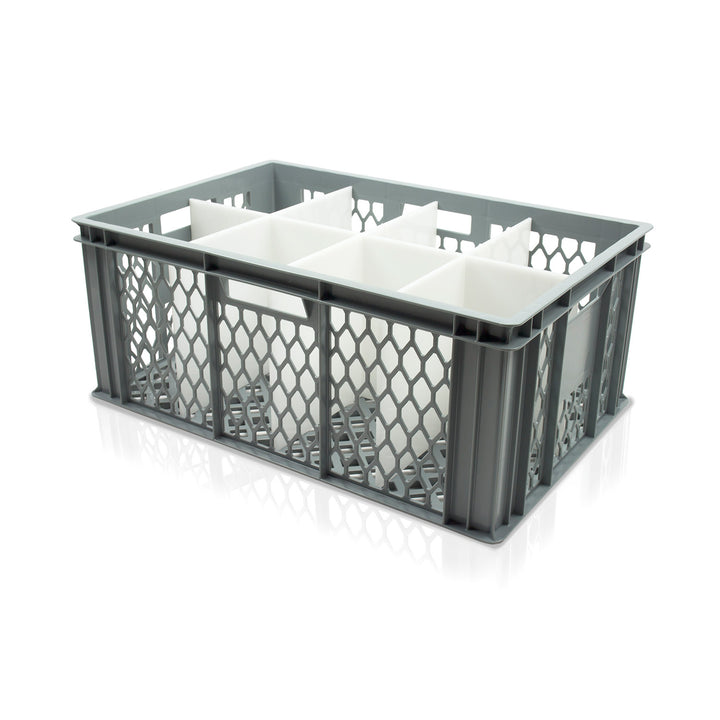 Grey Water Jug Crates With 8 Compartments 